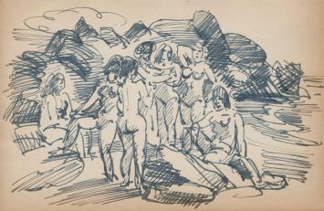 Kunstwerk op papier van Frans Masereel