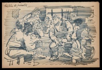 Kleine pentekening van Frans Masereel kopen