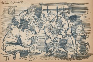 Kunstwerkje op papier van Frans Masereel