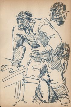 Schets op papier van Frans Masereel kopen