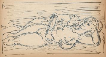 Schets op papier van Frans Masereel kopen