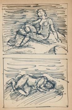 Schets op papier van F. Masereel kopen