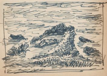 Studieschets van F. Masereel, twee kleine tekeningen