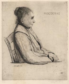 Ets van de kunstenaar Frans Van Giel