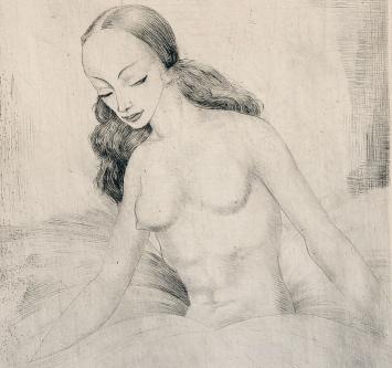 Kunstenaar Frans Van Giel met een fijne ets