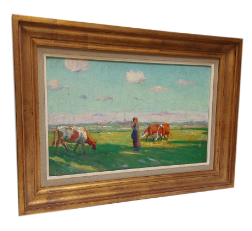 Olieverfschilderij van de Belgische kunstschilder Frans Van Giel