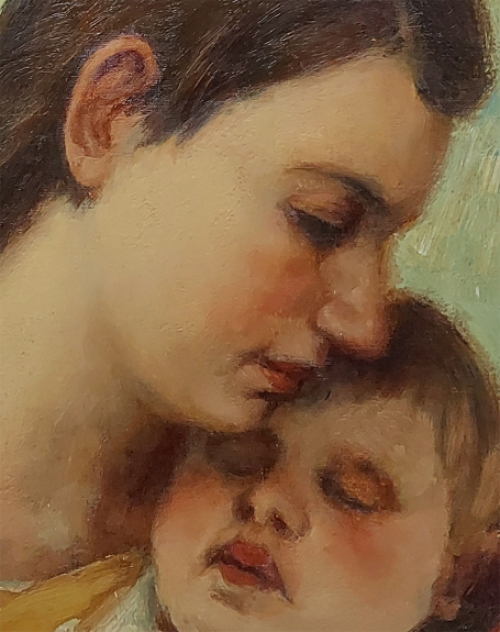 Olieverfschilderij van de Belgische kunstschilder Frans Van Giel