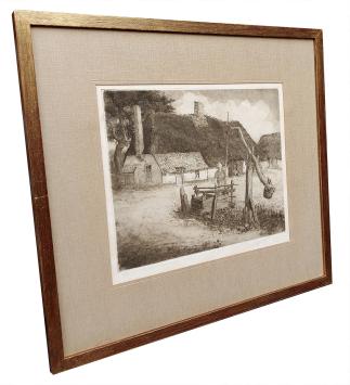 Boerinnetje aan de waterput van de hoeve 10/50