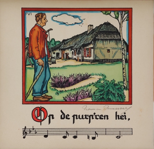 Gesigneerde prent van Frans Van Immerseel