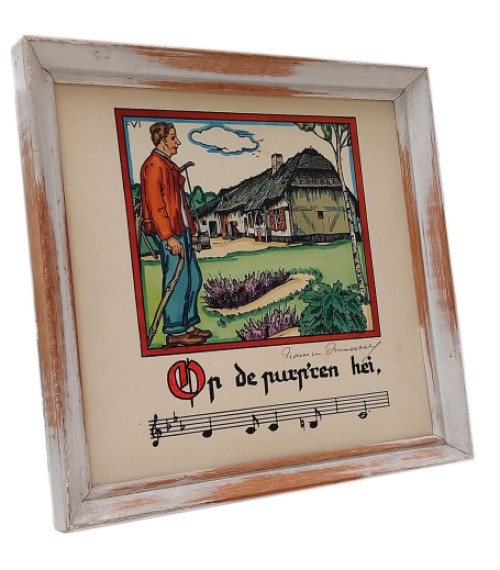 Frans Van Immerseel  met een gesigneerd kunstwerk