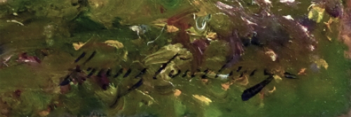 Schilderij met schapen van Franz Courtens