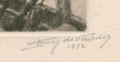 Zeiler, een ets van F. De Vadder