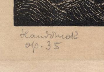 Holzschnitt des deutschen Künstlers Franz Emanuel Hecht