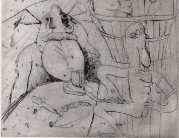 Grafisch gesigneerd kunstwerkje van Fred Bervoets