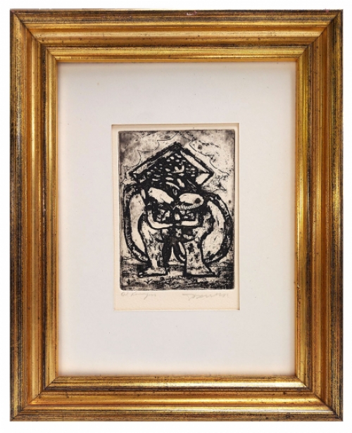 Een Ets van de Belgische kunstenaar Fred Bervoets