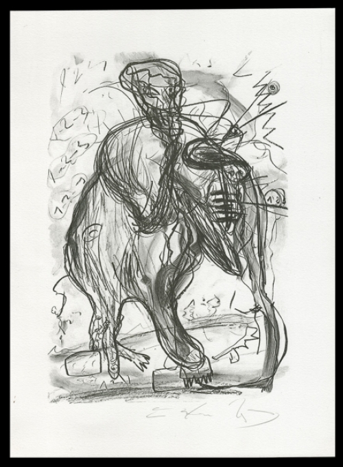 Een litho van de Belgische kunstenaar Fred Bervoets