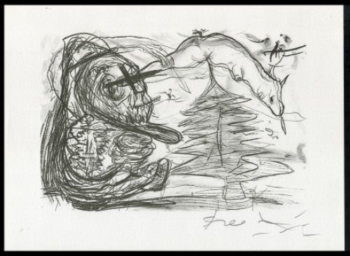 Een litho van de Belgische kunstenaar Fred Bervoets