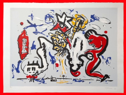 Een litho van de Belgische kunstenaar Fred Bervoets