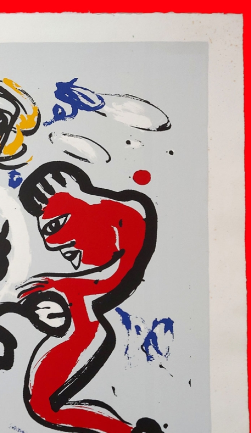 Est van Fred Bervoets met een kunstwerk op papier