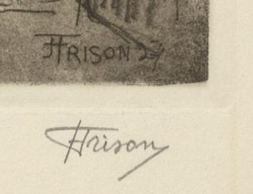 De Waalse etser Jehan Frison met een ets uit 1927