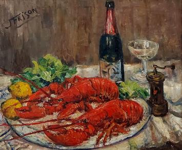 Jehan Frison met een schilderijtje