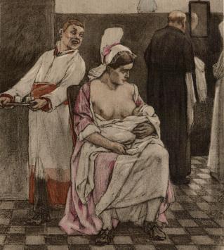 Heliogravure Après le baptême Exsteens 1124