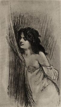 Derriere le Rideau van F. Rops uit 1908