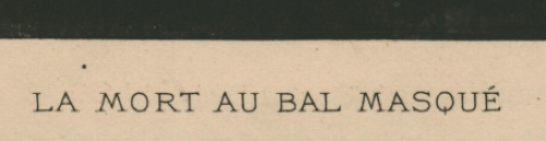 La mort au bal masqué