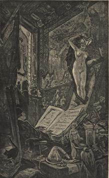 Heliogravure L'Incantation uit 1905 Exsteens 1102