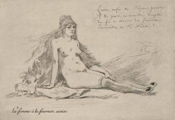 Heliogravure Lassata Exsteens 1002 van  Félicien Rops