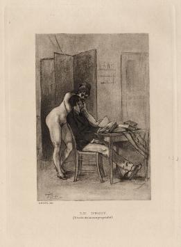 Félicien Rops met een heliogravure uit 1924