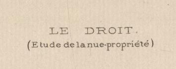Heliogravure Le Droit (Etude de la nue-propriété) Exsteens 1125