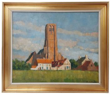Olieverfschilderij van de Brugse kunstenaar Flori Van Acker