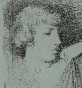 Georges-Marie Baltus met een kunstwerkje op papier