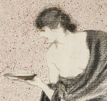 Georges-Marie Baltus met een gesigneerd kunstwerkje