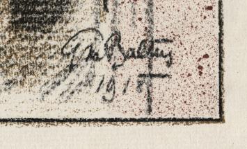 Sierlijke dame met bord in de hand 1918 , 2de staat