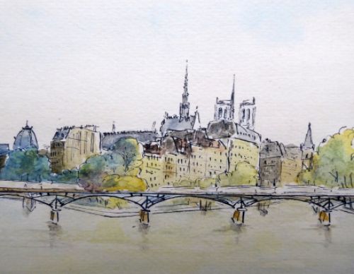 Paris le pont de arts et ses sept arches