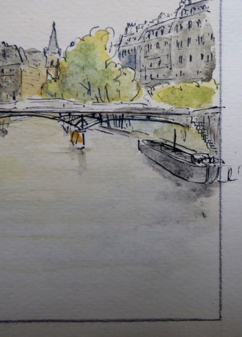 Paris le pont de arts et ses sept arches