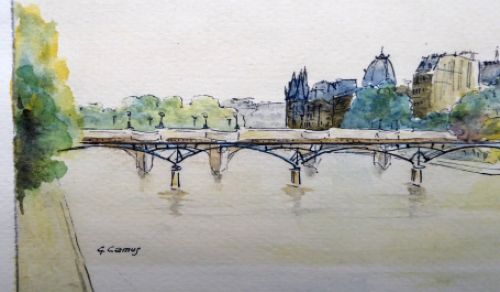 Paris le pont de arts et ses sept arches