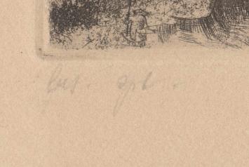 Gustaaf De Bruyne met een gravure