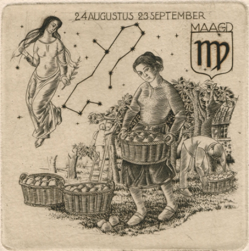 Gravure  van Gustaaf De Bruyne uit de dierenriem