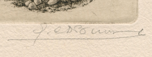 Gustaaf De Bruyne met een fijne gravure