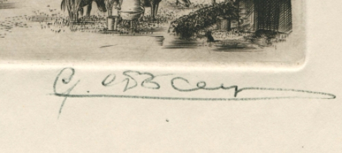 Gustaaf De Bruyne met een fijne gravure