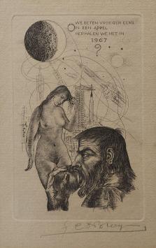 Gravure  van Gustaaf De Bruyne uit 1966