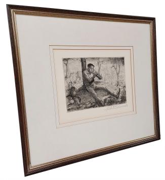Ingekaderde burijngravure