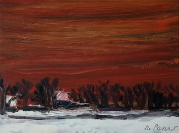 Gabriel De Pauw met een landschapje in de winter