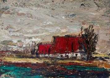 Gabriel De Pauw met een landschap en boerderij