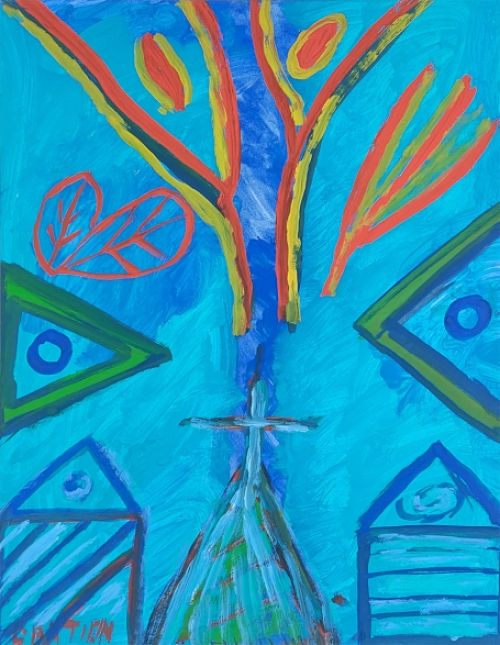 Schilderij ut 1999  van de Belgische schilder Gratien Dendooven kopen