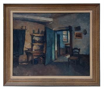 Interieur aanzicht, schilderij van Guillaume Michiels kopen