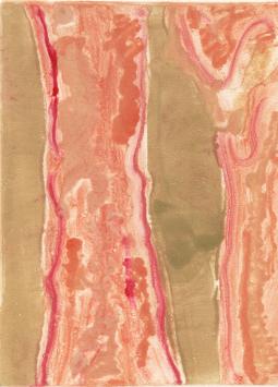 Gustaaf Prils  met een abstract grafisch kunstwerkje